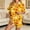 Yellow, variant on Summer Sales Womens Pajama Sets Satin Fall Pumpkin Print Short Sleeve Button Loungewear Halloween Pajama Sets for Women 2 Piece