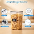 thumbnail image 6 of Sindcom Set of 9 Airtight Food Storage Containers with Lids,Plastic Kitchen Pantry Organizers and Flour Storage,Dry Food Keepers, 2L Cereal Containers with 24 Labels,Black, 6 of 8