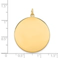 thumbnail image 2 of 14K Yellow Gold Charm Pendant 36 mm 28 Plain .027 Gauge Circular Engravable Disc, 2 of 2