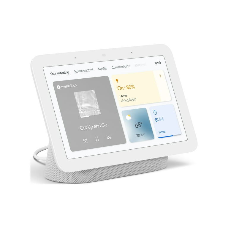 Google Nest Hub (1st Gen) Smart Speaker with Google Assistant Voice Control  in Chalk in the Smart Speakers & Displays department at