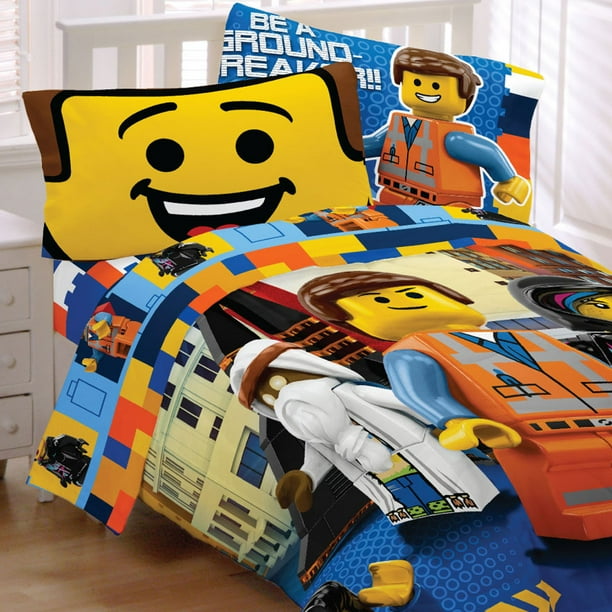 Lego MovieBedding Set Emmet and Wyldstyle Comforter and Sheet Set