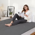 thumbnail image 2 of GONUES Heated Mattress Pad King Size 78"x80"-Dual Control, 10-Hour Auto-off & 4 Heat Settings, Fast Heating, Machine Washable, Gray, 2 of 8