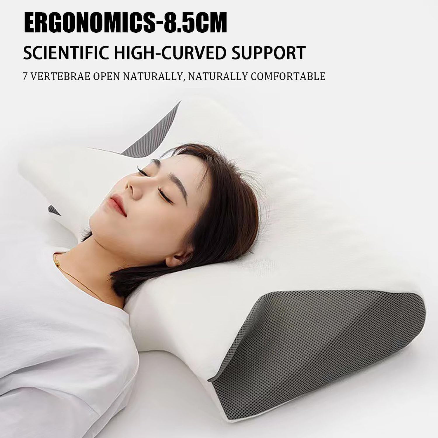 Restora Pillow, Restora Cervical Pillow, Sleep Restora Pillows, 2-in-1 Orthopedic Memory Foam Cervical Pillow for Neck Pain Relief