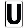 thumbnail image 1 of SignMission A-1218-22924 12 x 18 Po Signe en Aluminium - Signe avec Lettre U, 1 of 1