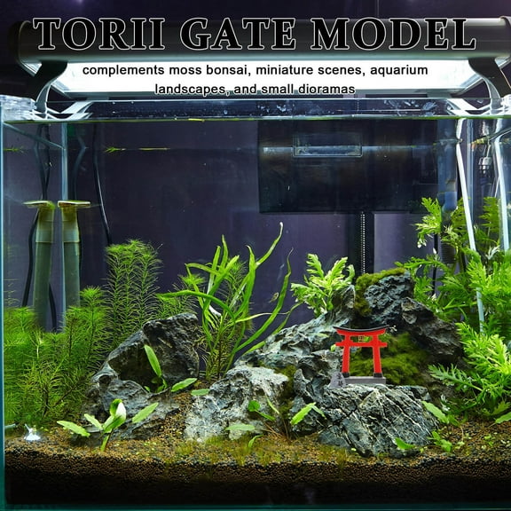 PENIKOKO 1 Set Japanese Gate 2.00X2.00X1.60Cm Aquarium Decor For Desktop Art