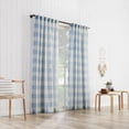 thumbnail image 5 of Better Homes and Gardens Buffalo Plaid Semi-Sheer Back Tab Curtain Panel, 50" x 84", Blue, 5 of 6
