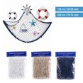 thumbnail image 3 of Souew Mediterranean decorative fishing net thick line hemp rope shell net photography props kindergarten background wall decoration ornaments 1.5×2 meters 1PC blue, Nautical Fishing Net Shell, 3 of 9