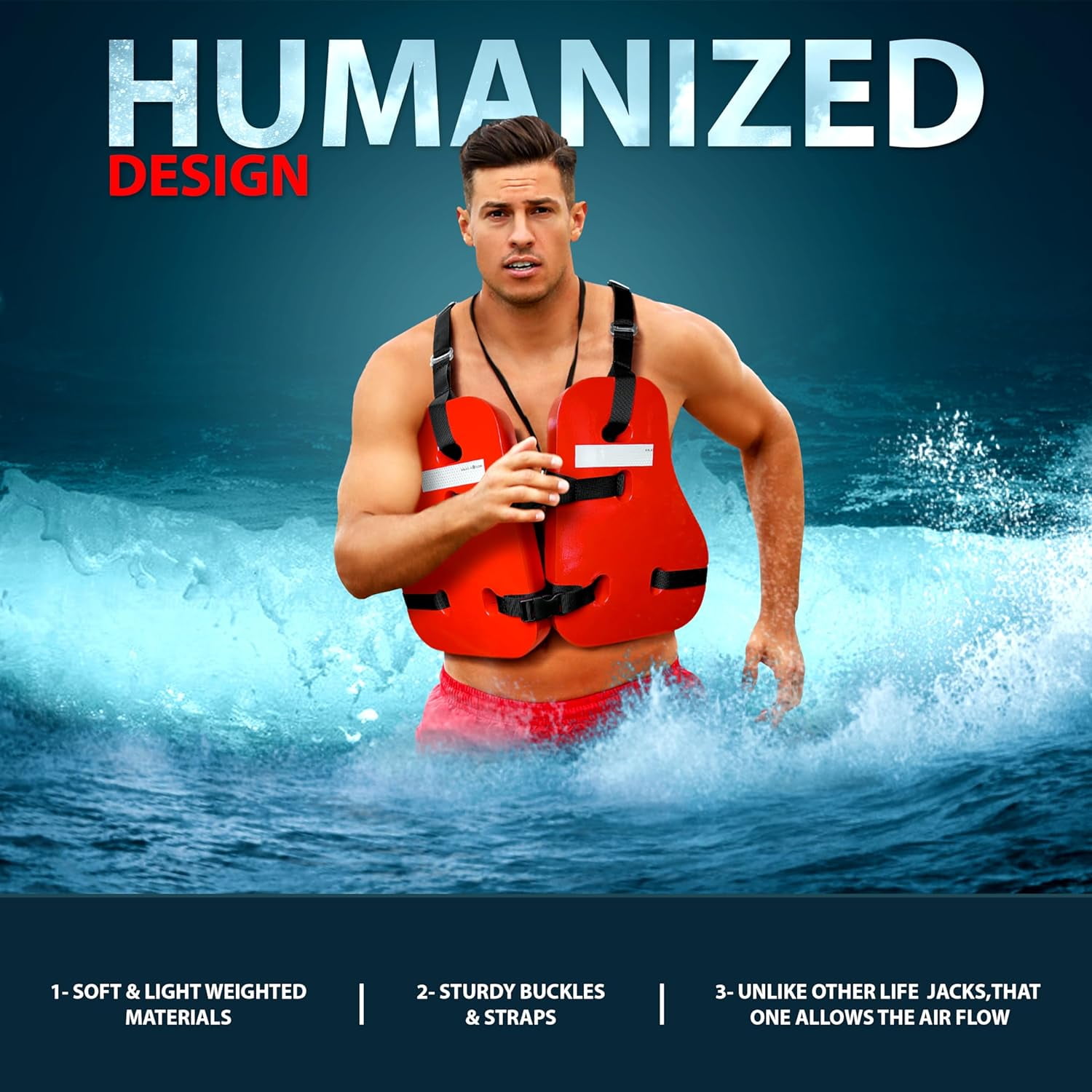 ASA TECHMED Life Jacket - Water Sport Safety Vest, Adult Large