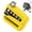 Yellow, variant on Bicycle Alarm Disc Brake Electric Lock with Keys Motorcycle Alarm Brake Rotor Padlock Aluminum Alloy Motorcycle Bike Accessories Waterproof Longlife Battery (Black)