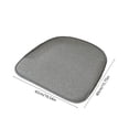 thumbnail image 4 of FEOLGEHLY 16.54x15.75in U-Shaped Linen Dining Chair Cushion, Thick Non Slip Horseshoe Seat Pad for Home Kitchen Office, Gray, 4 of 6
