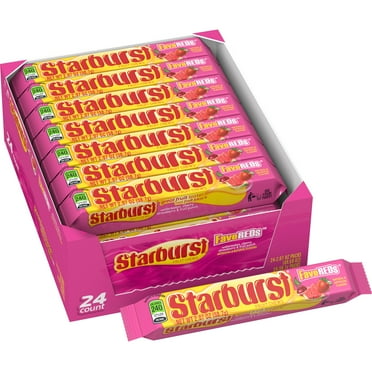 Starburst FaveReds Chewy Candy - 24 Ct Bulk Box