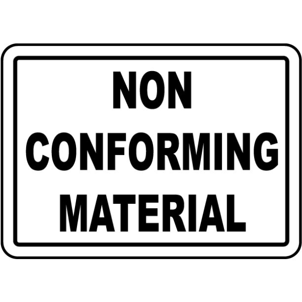 Vinyl Stickers Bundle Safety and Warning Signs Stickers Non Conforming Material Sign 3