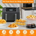 thumbnail image 2 of Grusce 2Pcs Square Air Fryer Rack 8 inch Stainless Steel Dehydrator Rack Stackable Air Fryer Racks Heat Resistant Square Racks Air Fryer Accessories Dishwasher Safe for Square Air Fryer Oven, 2 of 5