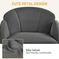 thumbnail image 2 of Velvet Desk Chair Modern Makeup Vanity Swivel Chair with Armrests for Makeup Room Living Room Bedroom, 2 of 7