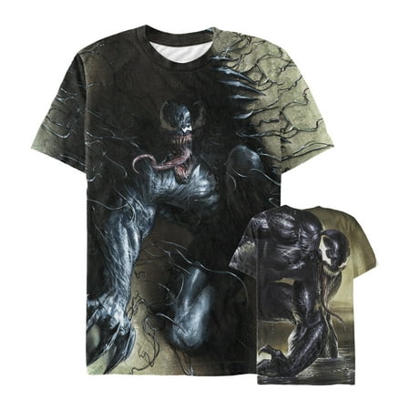 Marvel Men's Venom in the Shadows Costume All-Over Print T-Shirt