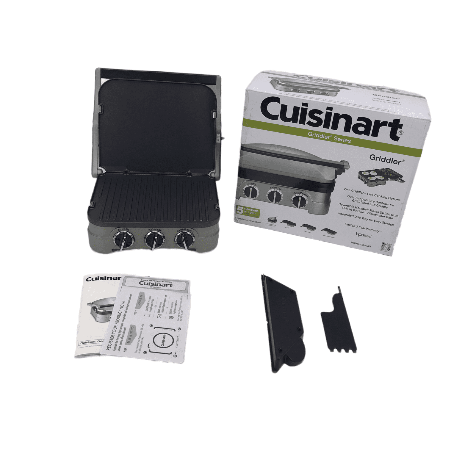 Cuisinart Griddler GR4NP1 with Removable Cooking Plates Stainless