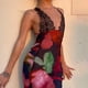 thumbnail image 3 of Puntoco Vestidos Mujer Verano Mujer Moda Casual Sling Leopardo Estampado Encaje Empalme Vestido Dividido, 3 of 8