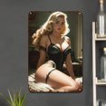 thumbnail image 2 of Placa Metal Vintage Pintura Hierro Rectangular Arte La Pared Decor20x30cm, 2 of 9