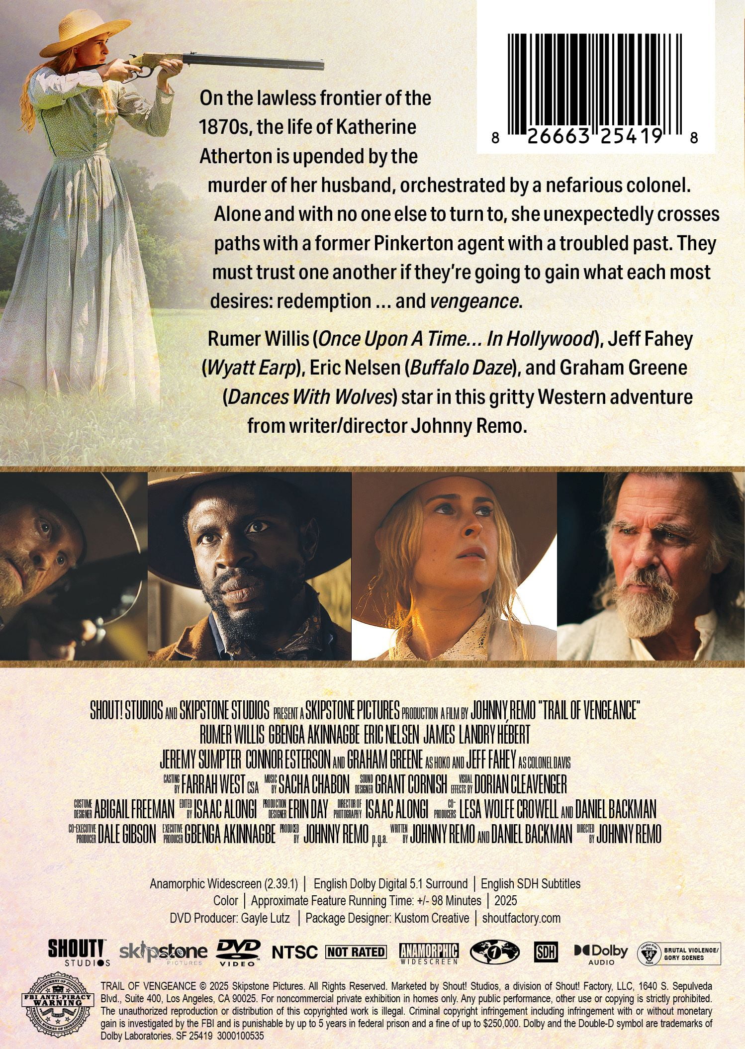 SDS Trail of Vengeance DVD Western Action Drama 1875 Widow