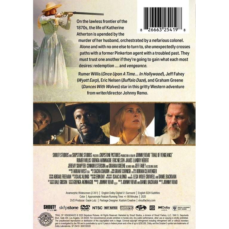 SDS Trail of Vengeance DVD Western Action Drama 1875 Widow Murd12r
