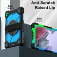 thumbnail image 3 of Shockproof Case for Samsung Galaxy Tab A 8.0 Inch 2019 SM-T290 T295, Rugged Hybrid Protection Drop Proof Cover with Shoulder Strap & Hand Strap Rotating Kickstand Kids Friendly Case,Blue, 3 of 8