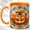 Orange, variant on Jack O Lantern Accent Mug, 11oz Ceramic Coffee Cup for Halloween Fans