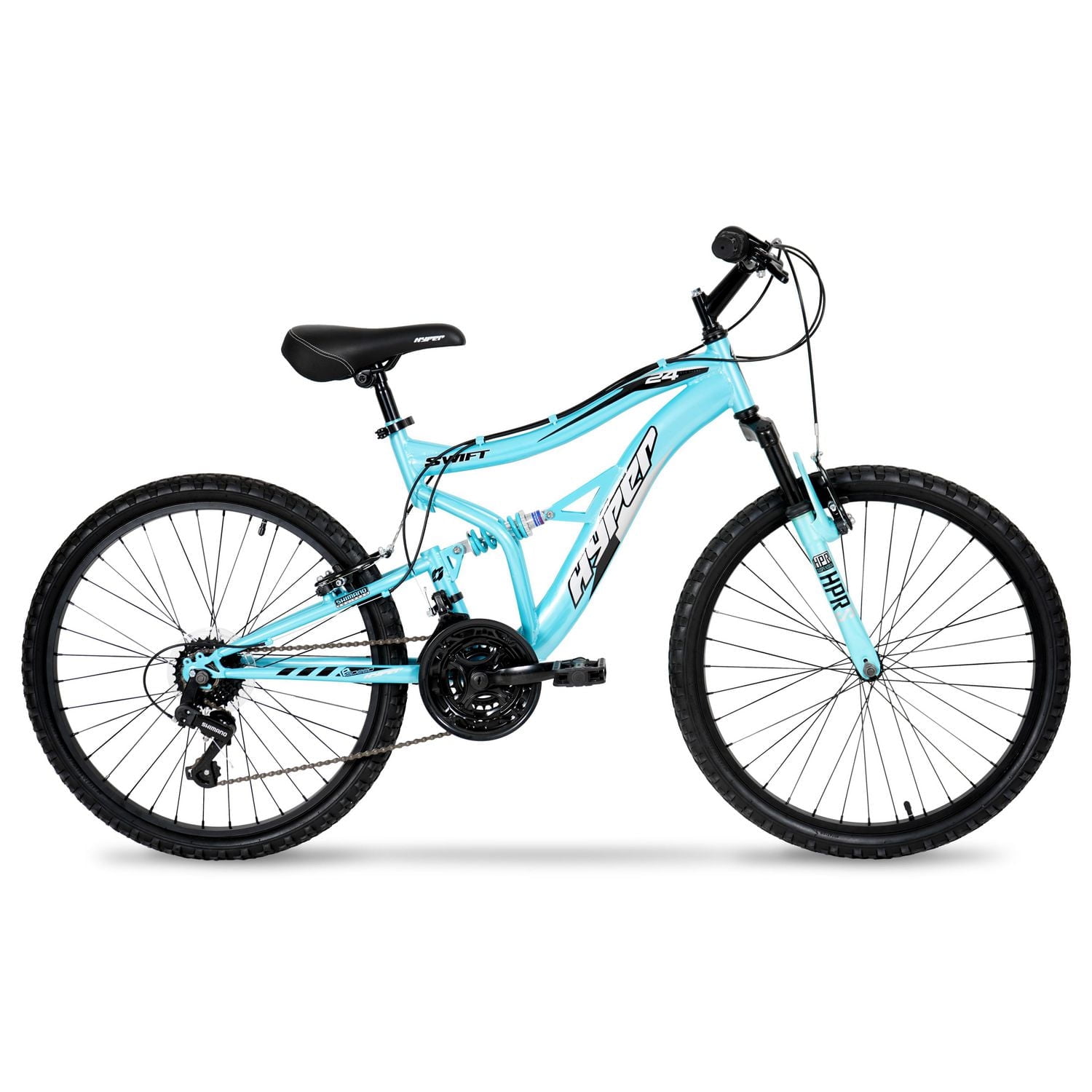 Hyper Bicycles 24" Girl's Swift Mountain Bike for Kids, Blue, 24IN HYPER SWIFT