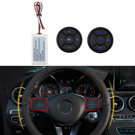 2pcs Car Steering Wheel Remote Control For Stereo DVD GPS With Night Light