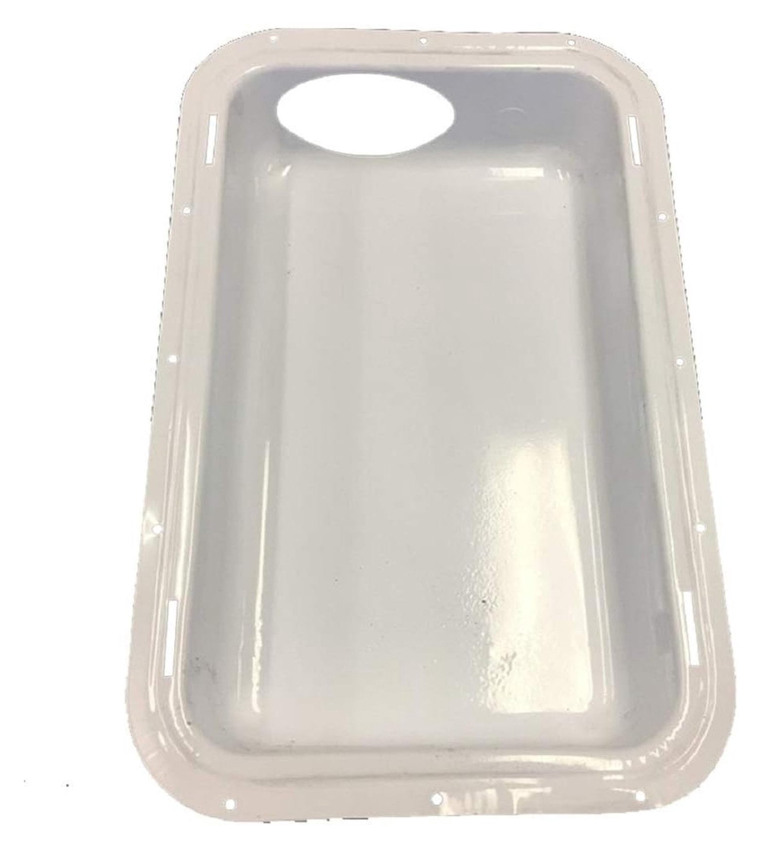 Dryer Vent Box 6 Inch - Metal Wall Vent for Dryer - 2x6 Framing - White Powder Coated - with Snap-On Trim Ring - Down Venting Compatible
