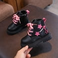 thumbnail image 2 of CAICJ98 Toddler Girl Combat Boots Side Zipper Riding Boots with Lace Up Ankle Boots Girls (Toddler/Little Kid),6, 2 of 7