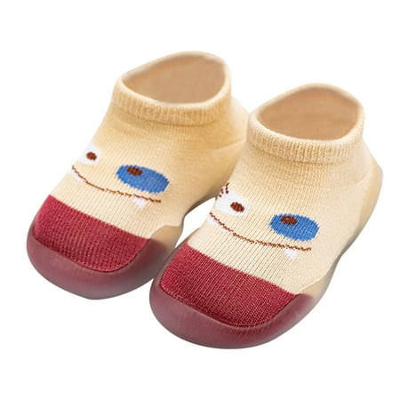

Aoochasliy Christmas Fuzzy Socks Deals First Walker Boys Girls Shoes Infant Toddler Footwear Newborn Prewalker Non-Slip Baby Shoe-Socks