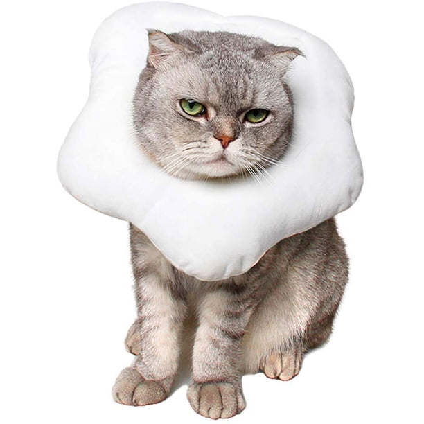 Collar en forma de E para gato ajustable, lindo cono de cuello tostado después de la cirugía, cono protector para curación de heridas, recuperación de cirugía de pan, collares isabelinos, borde suave