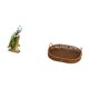 thumbnail image 5 of Estatua de , adorno de estante, figura de escritorio, bandeja de almacenamiento de ratán tejida a mano, bandeja de mimbre, material de resina, 5 of 8