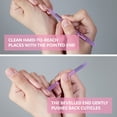 thumbnail image 5 of Czech Glass Cuticle Pusher by Bona Fide Beauty - Duel Ended Manicure Stick in Lilac Purple, 5 of 6