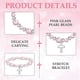thumbnail image 3 of 60 piezas de recuerdos para bautizo que incluyen 30 pulseras de perlas rosas con crucifijo, 30 bolsas de organza y pulseras de rosario elásticas., 3 of 5