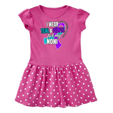 

Inktastic Suicide Prevention I Wear Teal and Purple for My Noni Gift Toddler Girl Dress