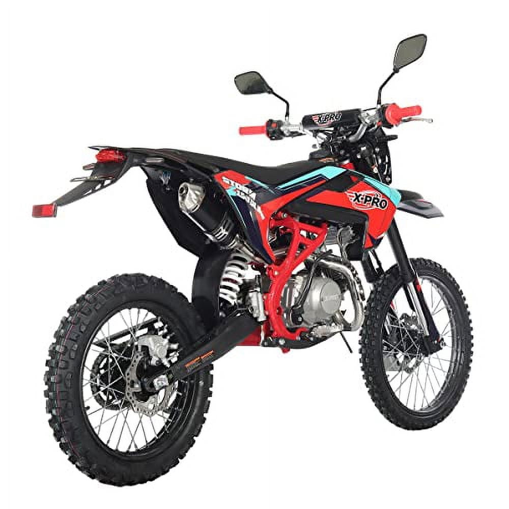 X-Pro Brand New 150cc Gas Pit Dirt Bike with All lights, 4-Speed Manual Transmission, 19"/16" Tires