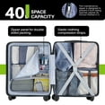 thumbnail image 2 of AMZFUN 21" Carry On Luggage and 14" Cosmetic Travel Case Set, Hardside PC+ABS Lightweight USB Suitcase with Silent Wheels TSA Lock, AppleGreen, 2 of 7