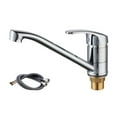 thumbnail image 1 of MasteelfCA Alloy Column Hot And Cold Water Bathroom Counter Basin Copper Water Faucet (Silver), 1 of 8