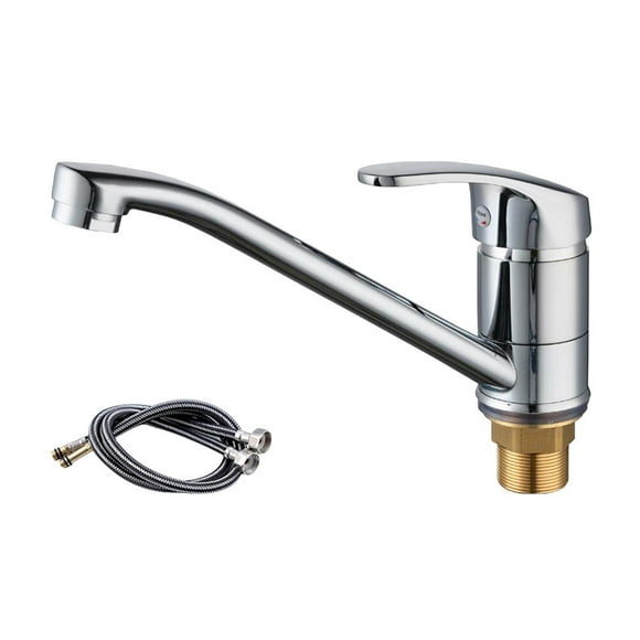 MasteelfCA Colonne en Alliage Eau Chaude et Froide pour Salle de Bain, Robinet en Cuivre (Argent)