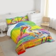 thumbnail image 3 of Feelyou Teens Cartoon Pelicans Full Size Comforter Sets, Ocean Sunset Bedding Sets, 3pcs, 3 of 8