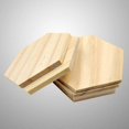 thumbnail image 2 of 25 piezas/paquete Etiquetas cuadradas Mosaico de madera Recortes de azulejos para manualidades Piezas Rodajas de madera cuadradas en blanco, 2 of 2