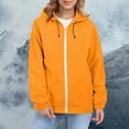 thumbnail image 4 of Comdrip Veste Légère pour Femmes! Veste Chaude Coupe-Vent Imperméable à Blocs de Couleur pour Femmes, Coupe-Vent d'Extérieur, Veste de Randonnée, Veste de Randonnée pour Femmes Légère orange 2TG, 4 of 5