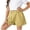 Yellow#55, variant on Girls Summer Beaach Shorts High Waisted Cotton Cuffed Shorts Back Elastic Waist Pleated Shorts with Pockets Yellow 5-6 Years