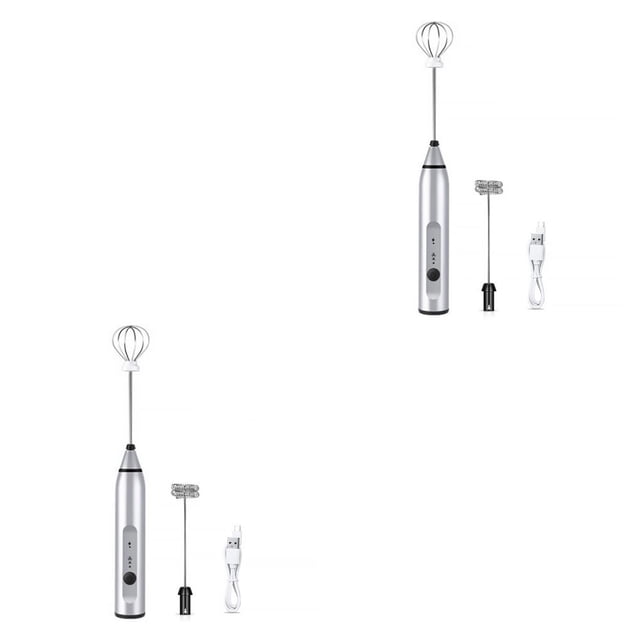 Cateissary Batidora eléctrica de mano con espumador de leche de 3 modos con USB, batidora de burbujas para café capuchino Type1 NO1
