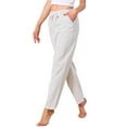 thumbnail image 4 of INSPIRE CHIC Womens Lounge Pants Cotton Long Straight Elastic Waist Drawstring with Pocket Sleep Sport Pajama Nightwear S Light Gray, 4 of 6