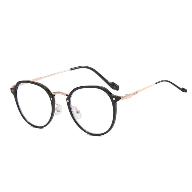 Sonducket 1 par de gafas de Metal para mujer, estilo y sencillo, reemplazo decorativo elegante, HD, gafas universales para mujer, negro y dorado Type3 NO3