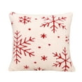 thumbnail image 2 of Hometravel Velvet Snowflake Christmas Pillow, Nordic Soft Plush Holiday Throw Cushion, Festive Snow Pattern Decor for Living Room Sofa, Bedroom, Home Decoration, 2 of 6