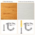 thumbnail image 5 of Unique Bargains Ceiling Hooks 304 Stainless Steel 40mm for Hanging Plants 6Pack, 5 of 5