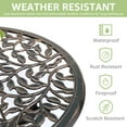 thumbnail image 4 of JOIVI Patio Bistro Table Set, 3 Piece Outdoor Rust-Resistant Cast Aluminum Dinning Table, Bronze, 4 of 8